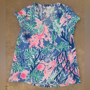 Lilly Pulitzer Etta Top Jet Stream Print Size XS